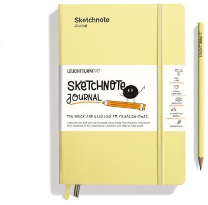 LEUCHTTURM1917 366211 Sketchnote Journal Medium (A5), Vanilla, Englisch