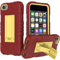 Cyberowl iPod Touch 7 Hülle für Kinder, Ständer für iPod Touch, kratzfest, Anti-Fingerabdruck, robuster Schutz, stoßfest, robuste Abdeckung, Apple iPod Touch 2019-Wein/Gold