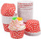 Kioiner 50 Stück Rot Cupcake Backförmchen, Papier, Wegwerfbar, Hochzeiten, Geburtstage, Taufen, Partys