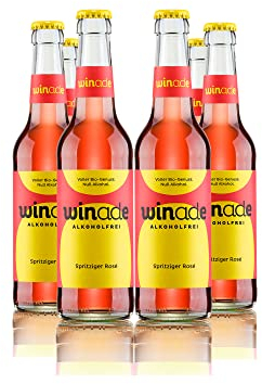 Winade rosé alkoholfrei 6 x 0,33l - alkoholfreie Alternative zur Weinschorle - Bio-Qualität, vegan und nachhaltig produziert für alkoholfreien Biowein…