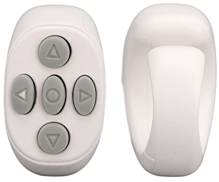 Drahtlose Fernbedienung Page Turner, Drahtlose Handy Fernbedienung, Bluetooth Ring Fernbedienung Zum Ansehen von Videos, Elektronische Buch Fernbedienung, Page Turner, Fernbedienung für Video,(Weiß)