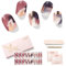 NAILOG Nagelfolie UV Härtend, Gel Streifen, 20pcs Lang Anhaltende Nagellackstreifen, Nagelaufkleber in Salonqualität, Maniküre Kit Mit Glänzendem Finish Marble Inkies