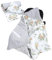 TupTam 2er Set Baby Decken Einschlagdecke 85x85 cm für Autositz Babyschale Babydecke Wiegendecke Minky Baumwolle, Farbe: Safari/Löwe/Braun/Blätter/Grün, Größe: Herbst/Winter - 85 cm x 85 cm