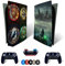MaD Vision® Extra-Durable Skin Set per PS5 Disc + 5 Paia di Aiming Rings | Pellicola Adesiva in Vinile Opaco per PlayStation 5 + 2 Controllers - per Hogwarts Legacy Design