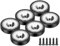 Wukong 6 Pieces Black Neodymium Magnets, 16 x 5 mm Strong Pot Magnet Round Hole Magnet with Mounting Screws (6KG Force)