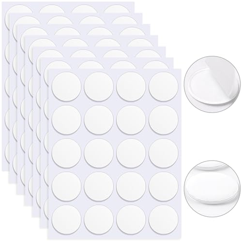 JANYUN Doppelseitige Klebepunkte, 140 Stück Selbstklebende Klebepunkte Transparente Klebepads 40mm Runde Aufkleber Wasserfest Klebepunkte für Wand Holz Kunststoff Weihnachtszubehör