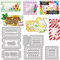 GLOBLELAND Briefmarken, Tickets, Shaker, Stanzformen Für DIY Scrapbooking, Metall, Vintage-Stempelrahmen, Stanzungen, Prägeschablonen, Vorlage Für Die Herstellung von Papierkarten