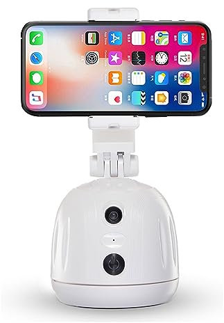 Phone Gimbal Stabilizer Auto Face Tracking Tripod 360° Rotation, Smart Motion Tracking Phone Stand, Snapshot Stand, Mobile Tripod with Fill Light for Video Recording, Live Vlog (Standard Model)