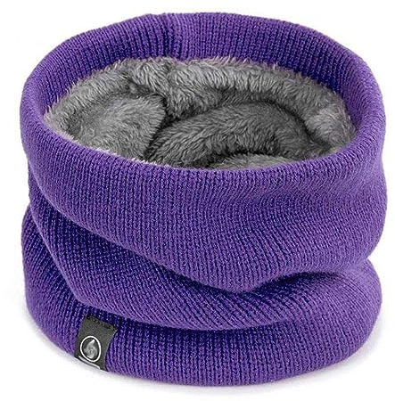 Wambere Halswärmer Winter Halsschlauch Halswärmer Halstuch Nackenwärmer Loop Schal Schlauchschal Thermoschal für Damen Herren für Ski Winterreisen Radfahren Motorräder Outdoor Sport,Lila