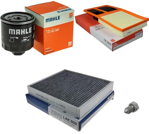 Inspektionspaket Wartungspaket Filterset mit Ölfilter OC 295, Luftfilter LX 2010, Innenraumfilter (Aktivkohle) LAK 809, Verschlussschraube