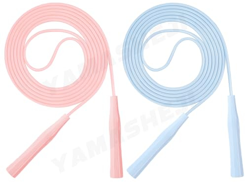 VINEST 2 Pezzi Corda per Saltare Professionale, Corda per Saltare Bambini in velocità, Corda da Saltare Regolabile, Jump Rope con Manico Antiscivolo per Fitness I'esercizio Fisico la Perdita di Peso