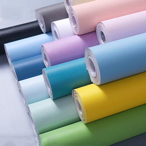 Kongdson Papel pintado autoadhesivo, rollo de plástico adhesivo de color sólido, impermeable, para muebles, escritorio, cajón, gabinete, cocina, encimera (0,45 x 3 metros, verde)