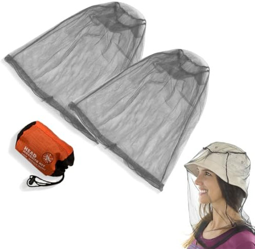 EIYVPRA 2 Pack Chapeau de Filet Chapeau de Pêche, Casquette de Moustiquaire, Casquette Anti-Moustique, Hotte Extérieure pour Apiculteurs, pour la Pêche, Le Camping, Équipement de Protection