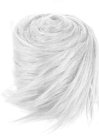 Plüsch Kunstfell Stoff Zuschnitte 5 x 150 cm für DIY Bastelprojekte, cremeweiß,Weihnachtsdekoration, Gnome Bart, Cosplay und Dekor