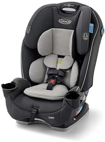 Graco Slimfit 3 in 1 Convertible Car Seat | Slim & Comfy Design Saves Space in Your Back Seat, Darcie