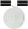 Flintronic Guarnizione per Porta Stufa, Fibra di Corda Ignifuga, Stufa a Pellet, Alta Temperatura, Nastro Isolante in Fibra, per Stufe, Tubi Di Forni, Porta del Forno, Camino(Φ12mm x 2.5m)-Bianco