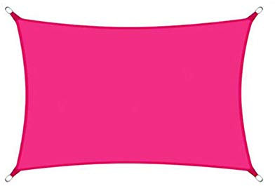 AYBIOSD Voile D Ombrage, Voile D'ombrage, Voile D'ombrage Rectangulaire, Protection des Rayons UV Et Tissu Imperméable, Voile D'ombrage pour Extérieur Terrasse Jardin,Rose Red,2.5X2.5m