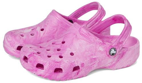 Crocs Unisex Kinder Classic Watercolor Marbled Clog K Clog, Pink Swirl, 36/37 EU