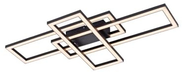 Just Light Deckenlampe Designlampe Deckenleuchte dimmbar LED Wohnzimmerlampe schwarz L 65cm