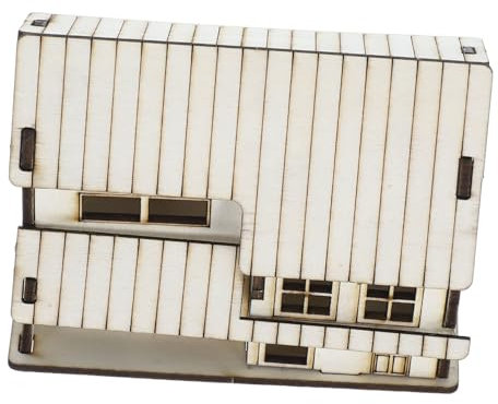 YARNOW DIY Miniatur-holzhaus Bausatz Beige Für Festliche Dekoration Unfertiges Puzzle Modell Aus Holz Für Erwachsene Und Junge Mädchen Mikroszene Hausbau Sandbox Baustellen Feine Handwerk