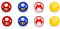 MMEGaming Tapas de Joystick compatibles con Nintendo Switch 1, Accesorios para Mando Nintendo Switch, Tapas para Pulgar para Switch, Lite, OLED, JoyCon Grip, Accesorios Joy Cons Switch (Mario)