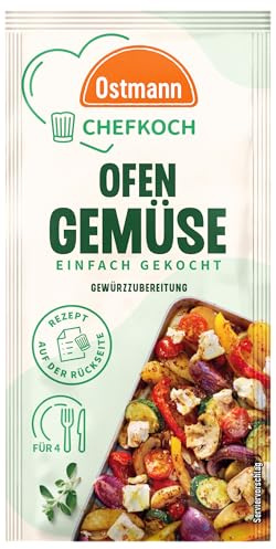 Ostmann Gewürze x Chefkoch - Ofengemüse Gewürzzubereitung | Abgestimmt auf 4 Portionen | Inklusive Schritt-für-Schritt-Rezept und Mengenangaben | 14 g im Beutel