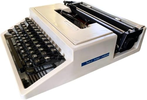 Genérico Macchina da scrivere Olivetti Dora portatile vintage anni '70 con tasti in spagnolo (ñ) completamente funzionale rivista con servizio tecnico professionale con custodia originale