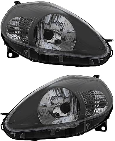 Halogen Scheinwerfersatz Scheinwerfer Satz Hauptscheinwerfer Set links rechts H4 dunkel grau passend für Grande Punto 199_ 199 bj 08-09