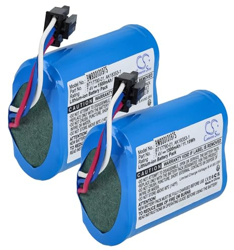 vhbw 2X Akku Ersatz für Zebra M3I-0UB00000-03 für Drucker Kopierer Scanner Etiketten-Drucker (1500 mAh, 7,4 V, Li-Ion)