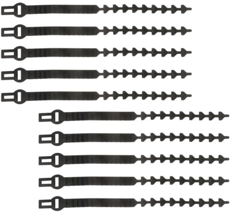 PAMINGONO Sangles d'attache pour Arbres en Caoutchouc Noir, 10pcs, Réglables pour Fixation des Arbres et Bonsaïs, Accessoires Pratiques pour Jardin Extérieur
