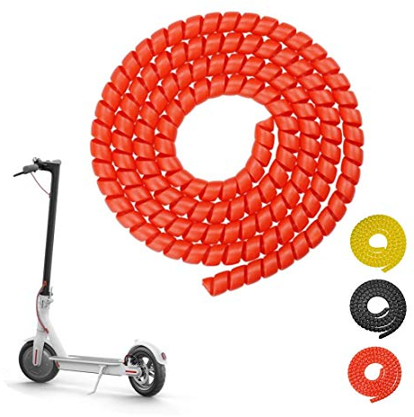 Yungeln Scooter Kabelschutz Spiral Kabelschlauch 1M Silikon Kabelschoner kompatibel für Xiaomi 1S/M365/Pro Ninebot Scooter - Rot