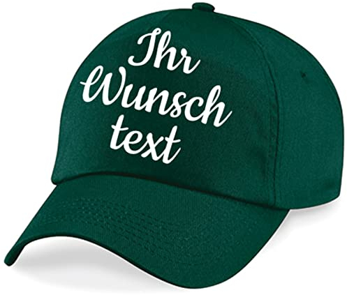 Deitert Kappe, Basecap individuell bestickbar mit Namen oder Wunschtext | über 20 Farben zur Auswahl dunkelgrün