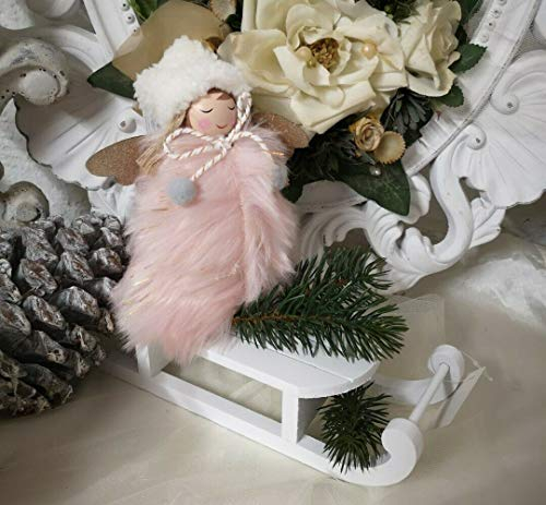 po Deko Schlitten Holzschlitten Dekoschlitten Weihnachten 21cm Shabby Vintage