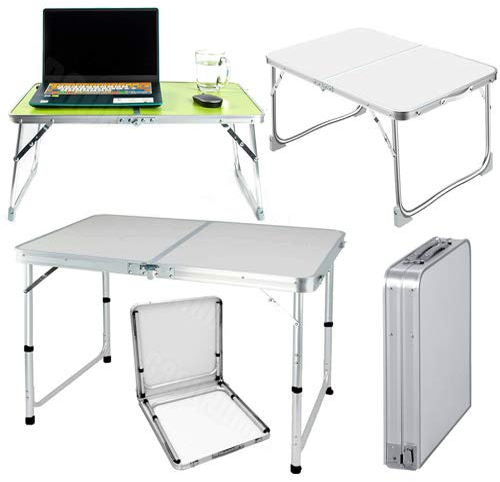 Tragbarer Klapptisch aus Aluminium, 80 cm