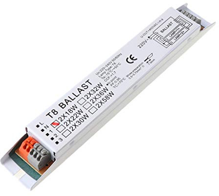 MINGSTORE T8 220-240V AC 2x58W Balasto electrónico de Voltaje Amplio Balastos de lámpara Fluorescente