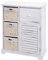 Mendler Kommode HWC-H21, Schrank Schubladenkommode, Massiv-Holz Korb-Schublade 80x60x30cm - Shabby wei�