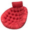 Hängesessel Kissen, Auflage für Polyrattan/Rattan Hängeschaukel, Polster, Hängekorb, Schaukel Korb, Schaukelkissen Rückenkissen in der Farbe Rot