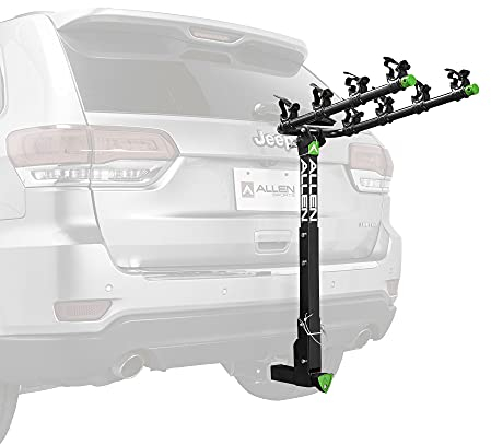 Allen Sports Deluxe ZN542Q Porte-vélos verrouillable à dégagement rapide pour attelage de 5,1 cm Vert/noir