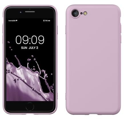kwmobile Handyhülle für iPhone SE 2022 Hülle/iPhone SE 2020 / iPhone 8 / iPhone 7, für iPhone SE Hülle - Schutzhülle für kabelloses Laden - Case in Mauve