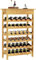 Dripex Weinregal Bambus Flaschenregal Weinschrank Flaschenhalter mit Schublade 6 Ebenen für 35 Flaschen 0,75 und 1 Liter 66 x 28 x 99,5 cm