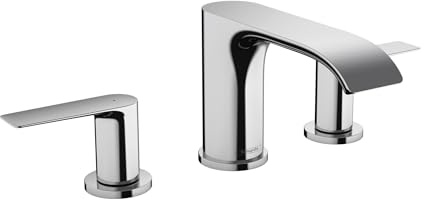 hansgrohe Vivenis 75033001 Moderner Wasserhahn mit 2 Griffen, 3 Löcher, 12,7 cm hoch, Chrom