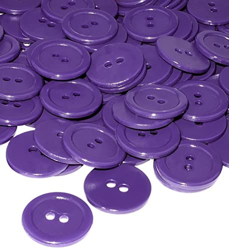 AERZETIX - C56395 - Satz von 50 Knöpfe zum nähen runden Ø20x2.2 mm mit 2 löchern 32L L32 - farbe lila - aus kunststoff - durchmesser der öffnung 2 mm - kurzwaren kleidung mode
