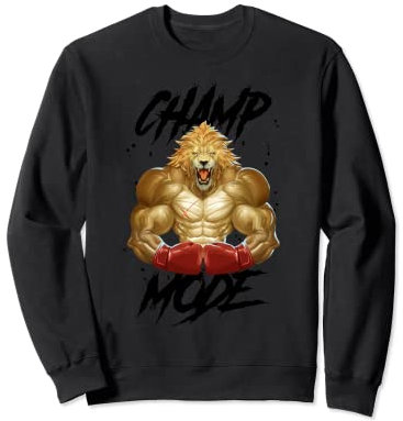 Lion Boxing Champ Mode MMA Kampfsport Beast Fighter Boxer Sweatshirt