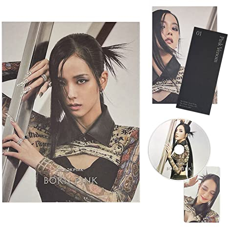 BLACKPINK - [BORN PINK] (DIGIPACK - JISOO Ver.) CD + Booklet + Selfie Photocard + Accordion Lyrics Paper + Folded Poster + 2 Pin Button Badges + 5 Extra Photocards