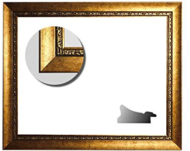 Neumann Bilderrahmen Cadre baroque doré décoré série 370 - Découpé, 40 x 60 cm