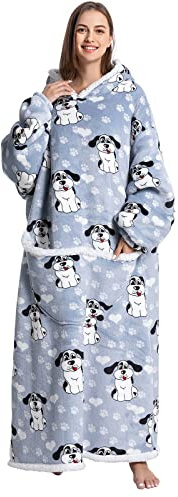 JOREAY Übergroße Hoodie Decke mit Ärmeln für Damen Herren, Sherpa Kuschelig Deckenpullover, XXL Deckenhoodie Kuschelhoodie