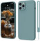 ElestBela iPhone 11 Pro Max Silicone Slim Case, Cool Grey, Wireless Charging, Non-Slip Grip