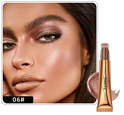 Blusher Stick for Cheeks Brighten Skin Highlighter Makeup Liquid Contour Beauty Wand Highlighter and Bronzer Stick Shimmer Blusher for a Natural Look Weightless Long-Wearing Smudge Proof