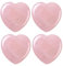 WideSmart Rosenquarz Steine,Geschnitzt Herzförmigen Rosa Crystal Healing Stone Halbedel-Edelstein-Dekor Geschenkidee Schmuckherstellung Dekoration Herz Glücksbringer Healing Worry Stone (4pcs*3cm)