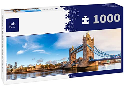 Lais Puzzle Londoner Stadtpanorama mit Themse, Tower Bridge und Tower of London im Morgenlicht, Panorama 1000 Teile Panorama